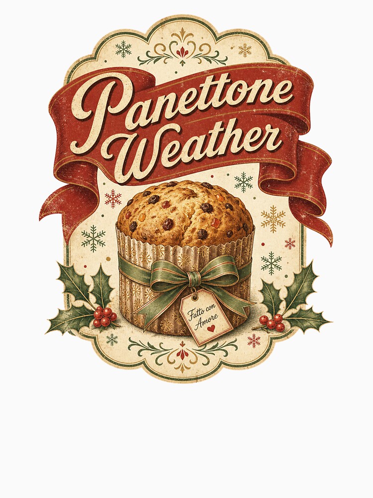 Panettone Weather Vintage Italian Christmas Bread by BoosterShop