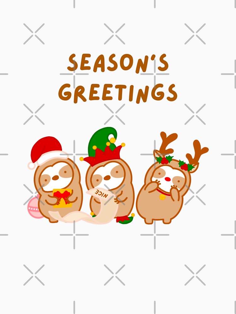 Christmas Season’s Greetings Sloths by theslothinme