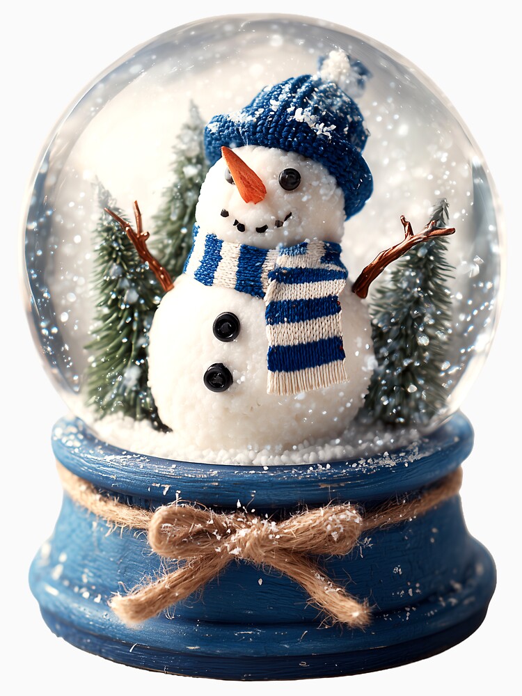 Cozy Winter Snowman Snow Globe Art by colorful-white