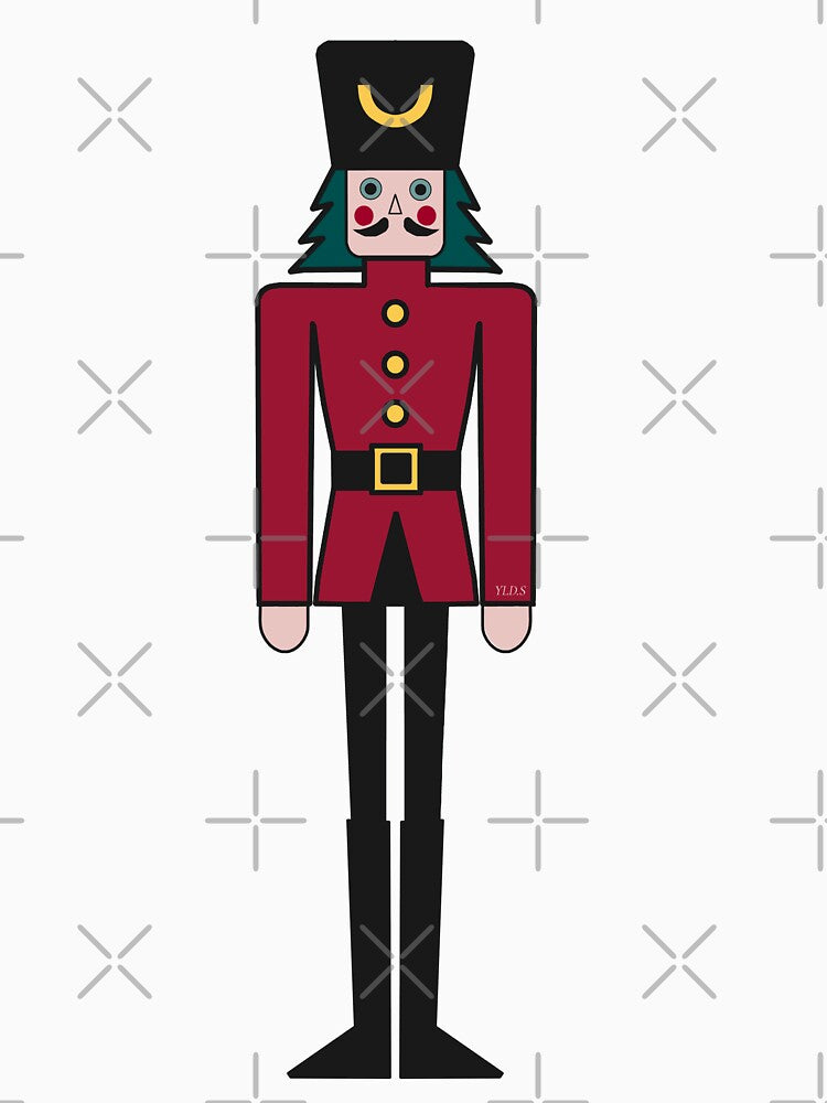 Modern Minimalist Nutcracker Soldier Illustration | Christmas Decor Art | YLDS Holiday Collection by YLDSPARK