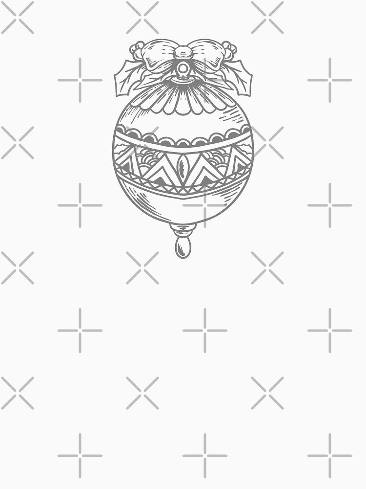 Gray Vintage Christmas Ornament Design by pattern-archive