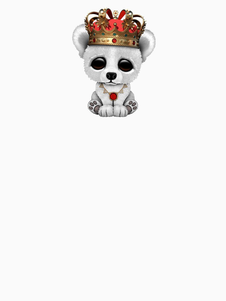 Cute Royal Polar Bear Wearing Crown by JeffBartels