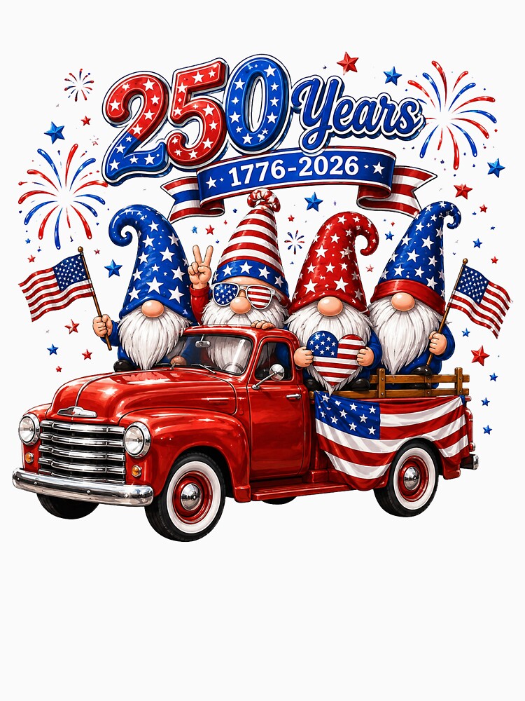 Gnomes 250 Years 1776 2026 Truck Fireworks by QuiteOrbit