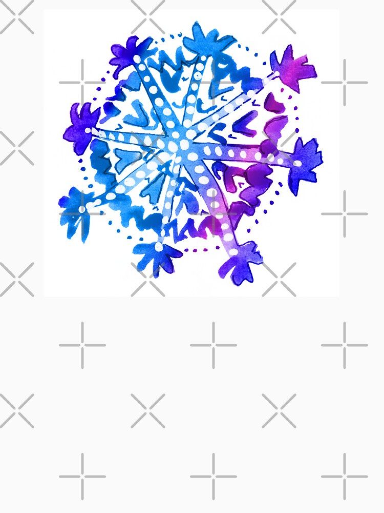 Winter theme watercolor drawing | winter snowflake by lausn