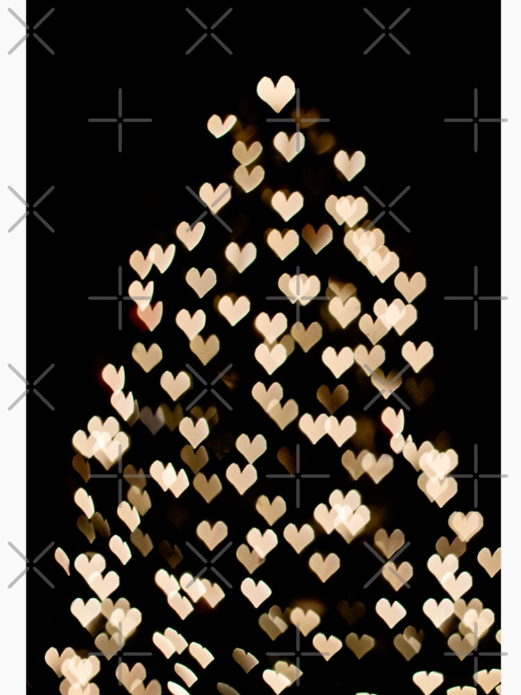 Christmas Tree heart bokeh by bwatkinsphoto