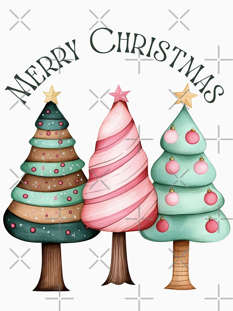 Merry Christmas Set of 3 Trees by GODS4US