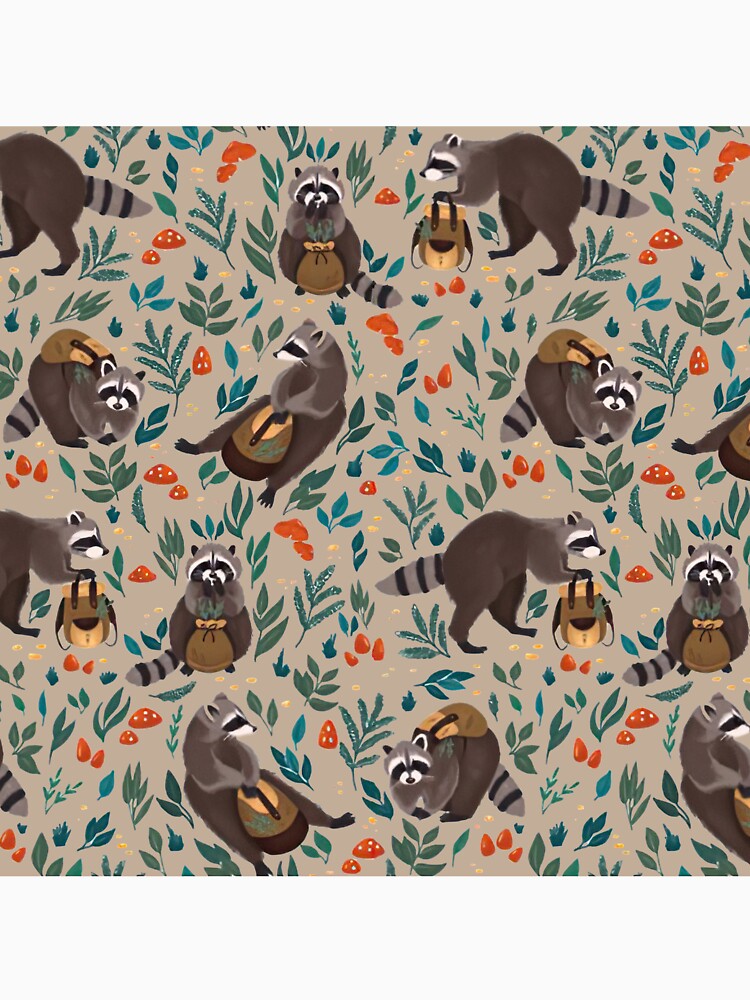 Mushroom Raccoons Pattern by SweetTea4U