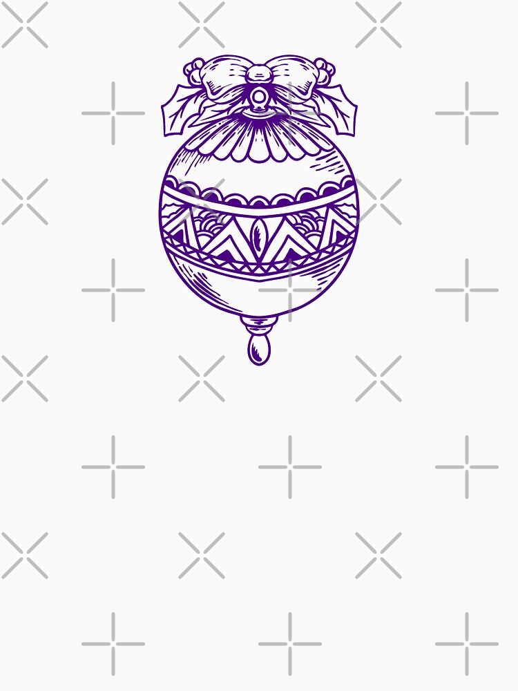 Dark Purple Vintage Christmas Ornament Design by pattern-archive