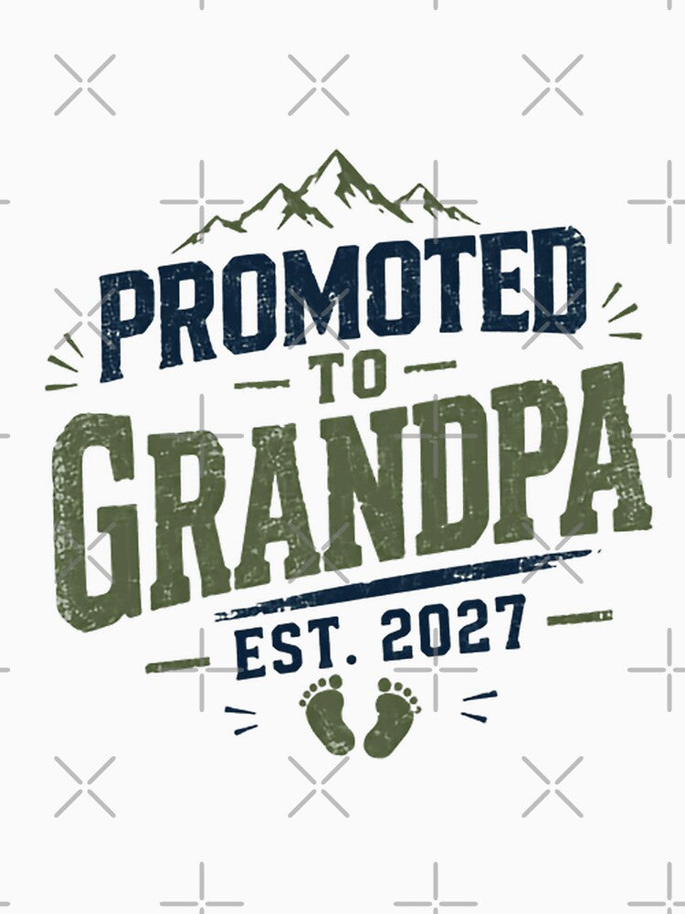Promoted To Grandpa Est. 2027 New Grandfather Expecting Grandparent Announcement Gift by JonesFlora2025