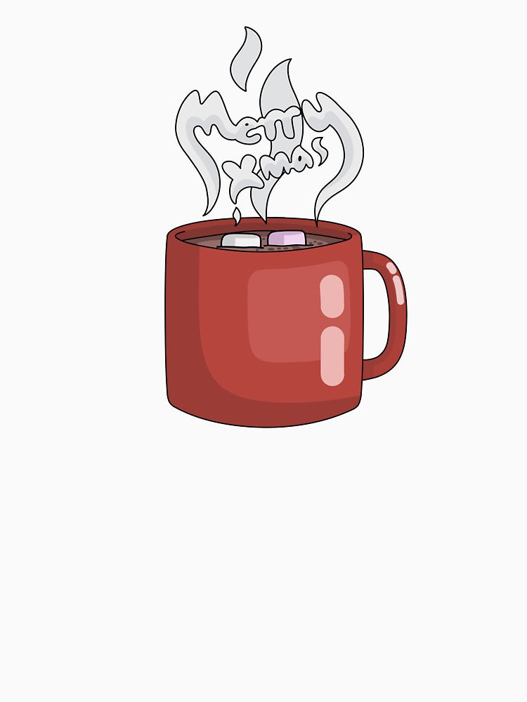 Merry Christmas Hot Chocolate Red Mug by Cassapillar