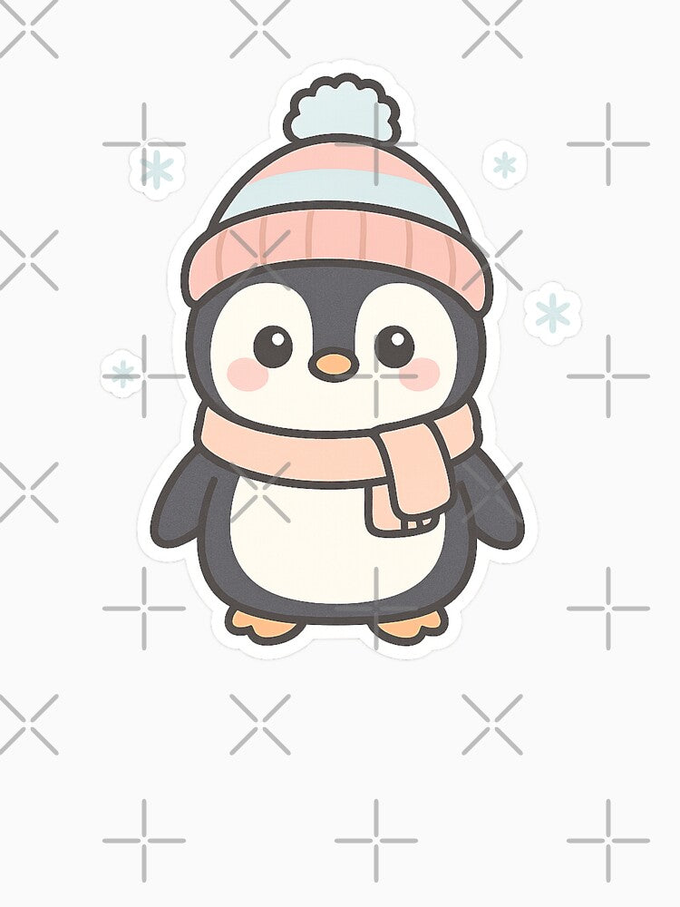 Cute Penguin with Hat – Kawaii Winter by neopeIina
