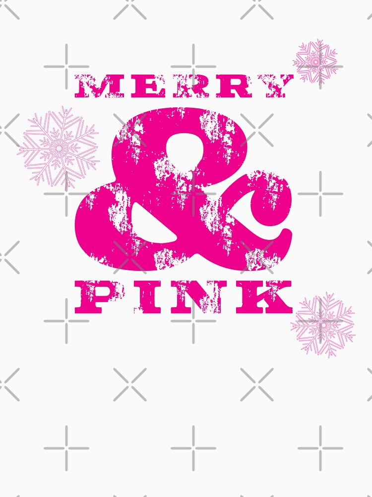 Merry & Pink - Distressed Christmas Typography by photossmirnov