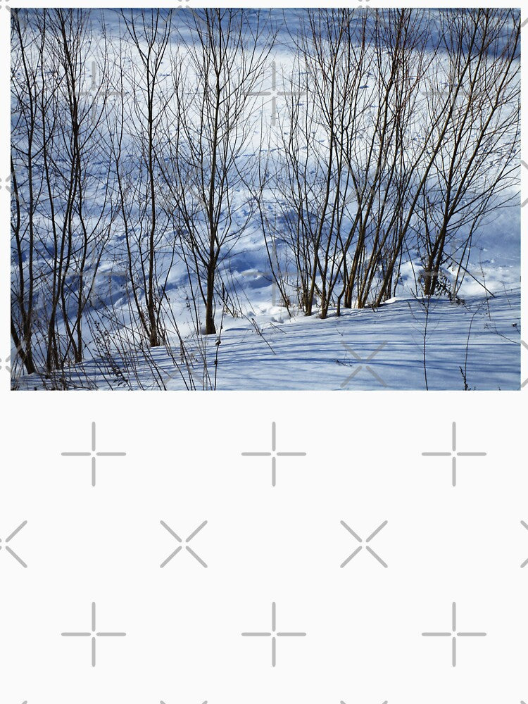 Snowy tree blue palette landscape |  winter tree art photography by lausn