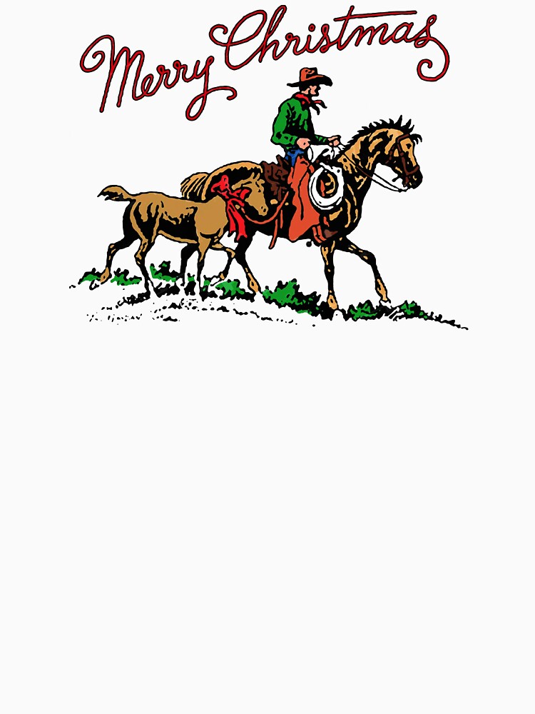 Western Cowboy on a Horse with Pony by ElizabethMorri2