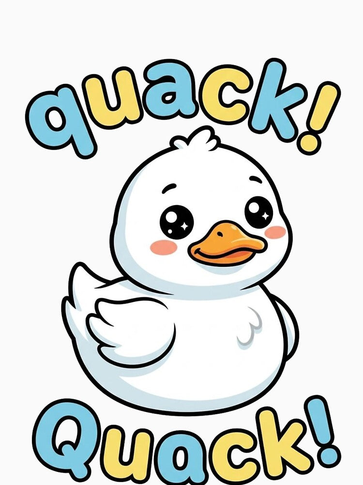 Cute Quack Duck | Funny Kawaii Duck Cartoon Graphic Tee | Adorable Duck Lover Gift by morning sun