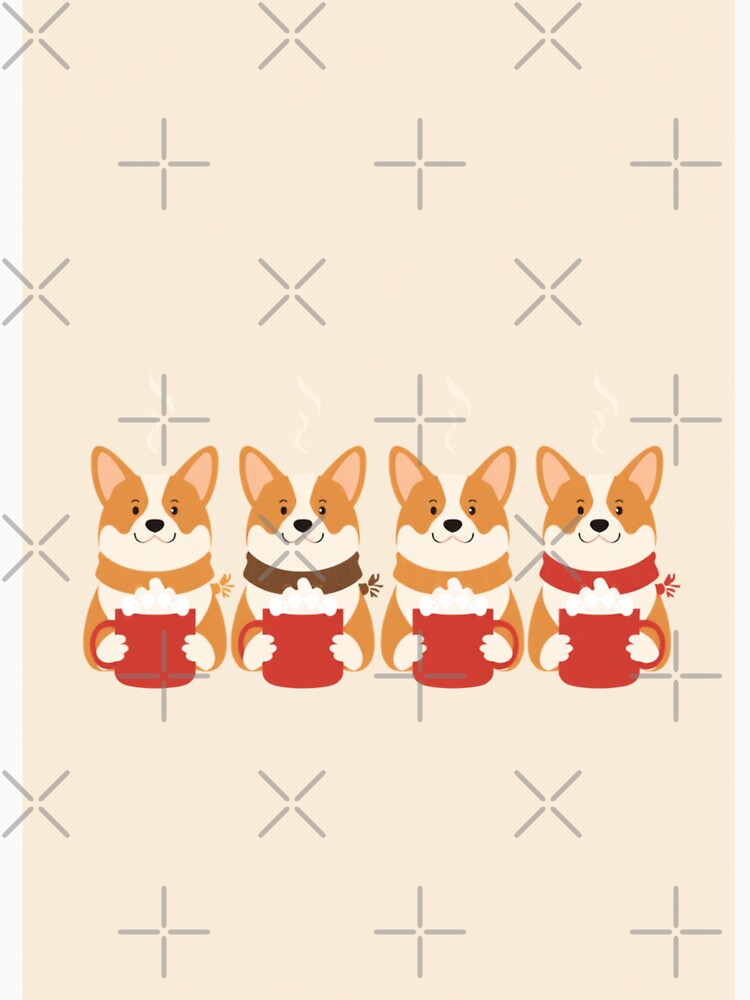 Corgi Christmas Cocoa Crew by cybercanvasmuse