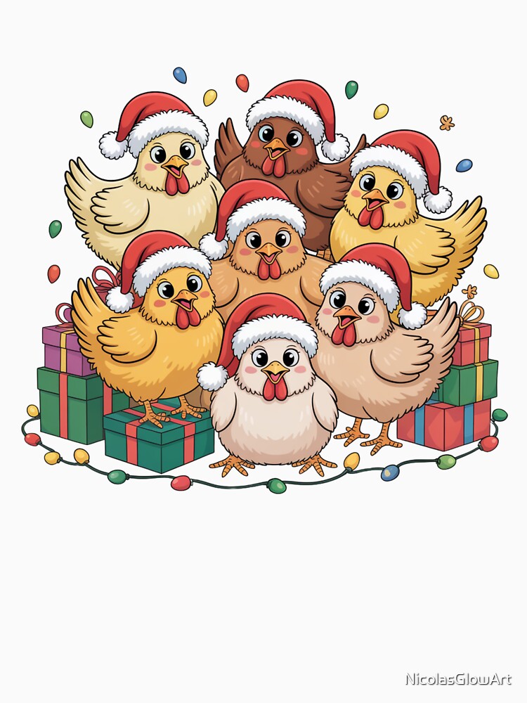 Christmas Chickens by NicolasGlowArt