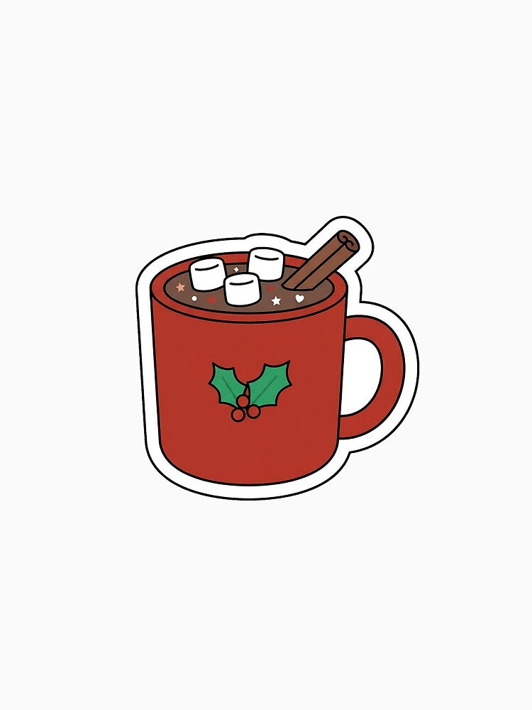 Winter Hot Chocolate - Cozy Mug Sticker by SimpleP