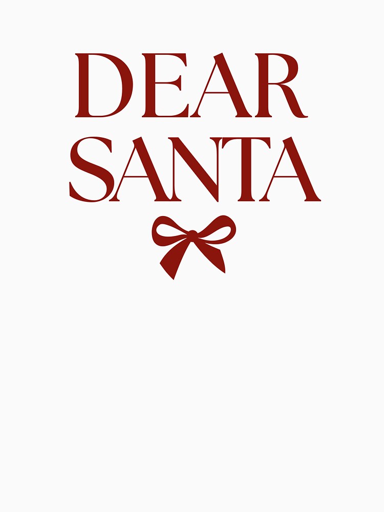 Dear Santa Feminine Minimal Christmas Bow by GemsAnatomy