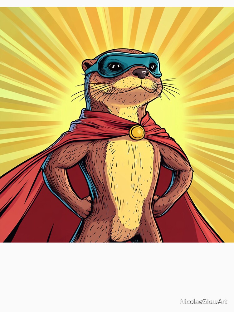 Superhero Otter by NicolasGlowArt