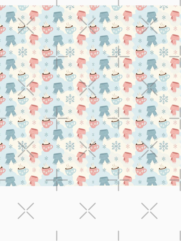 Cozy Winter Pastel Pattern with Coffee and Snowflakes by Fandom Universe