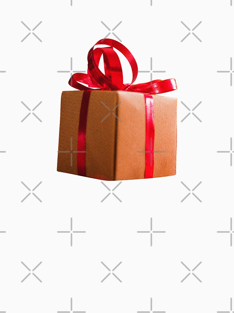 Gold Gift box with thin red bow by CoffeeandHope