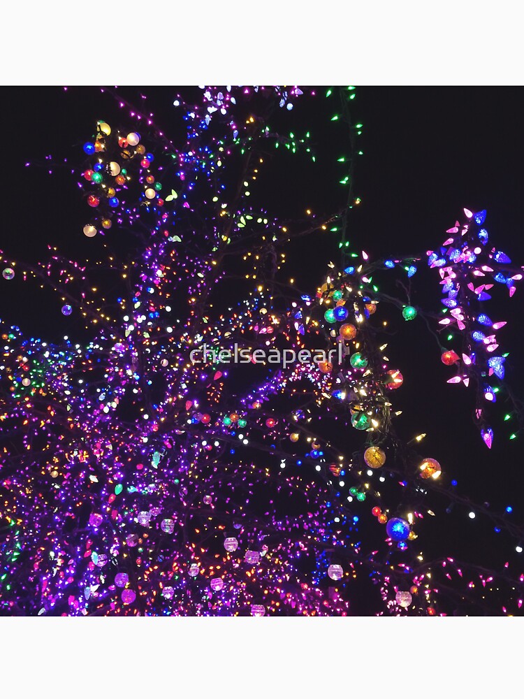Rainbow Holiday Lights in a Magical Whimsical Tree Display by chelseapearl