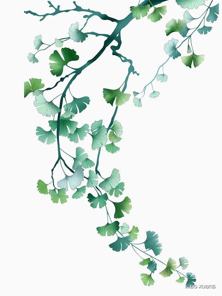 Ginkgo branch green by xiao xuans Unisex