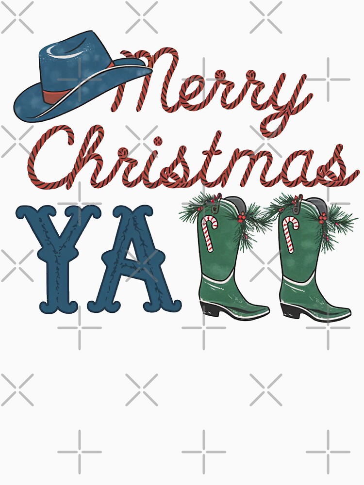 Merry Christmas Ya Cowboy Western Holiday Design by Charlietule