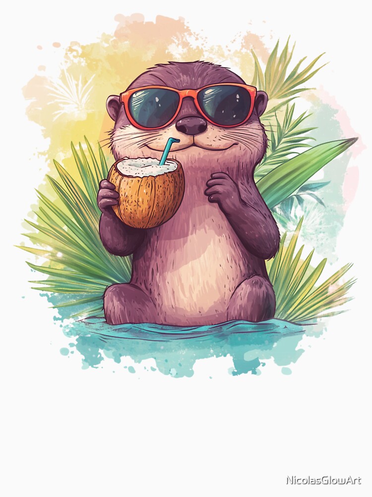 Summer Otter Vibe by NicolasGlowArt