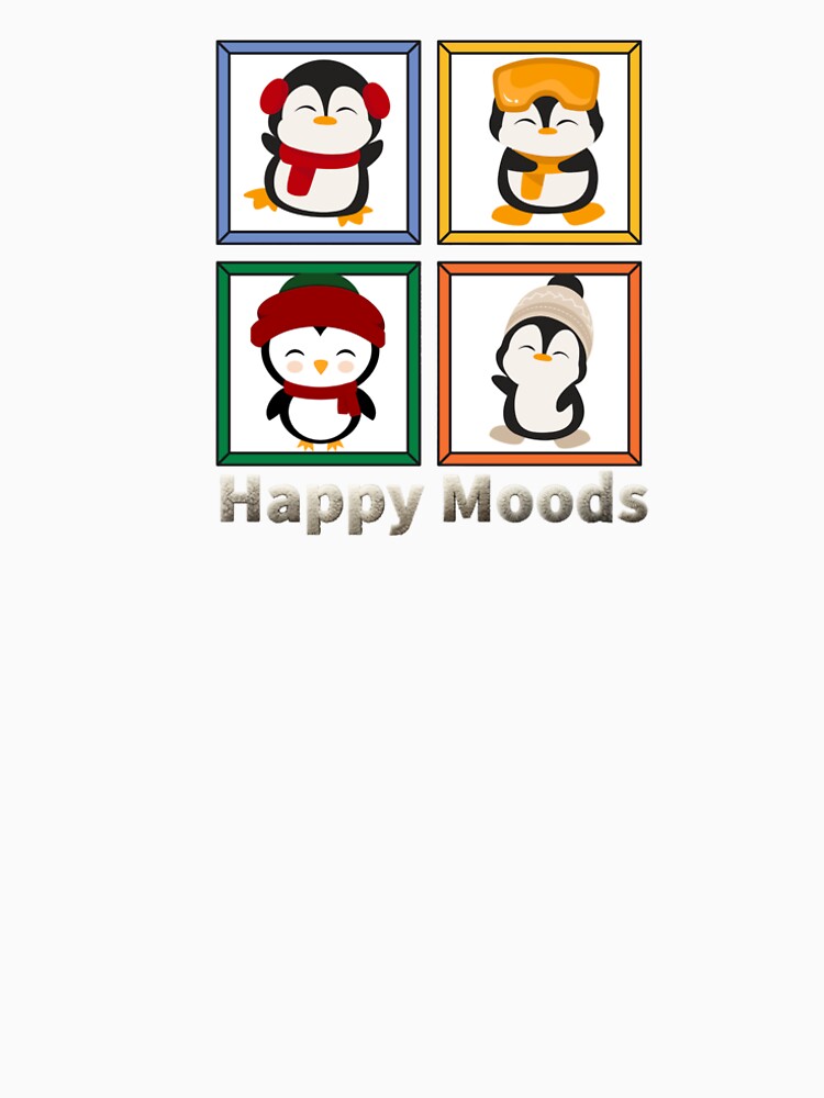 Happy Moods cute penguin winter design by Poorniadhi
