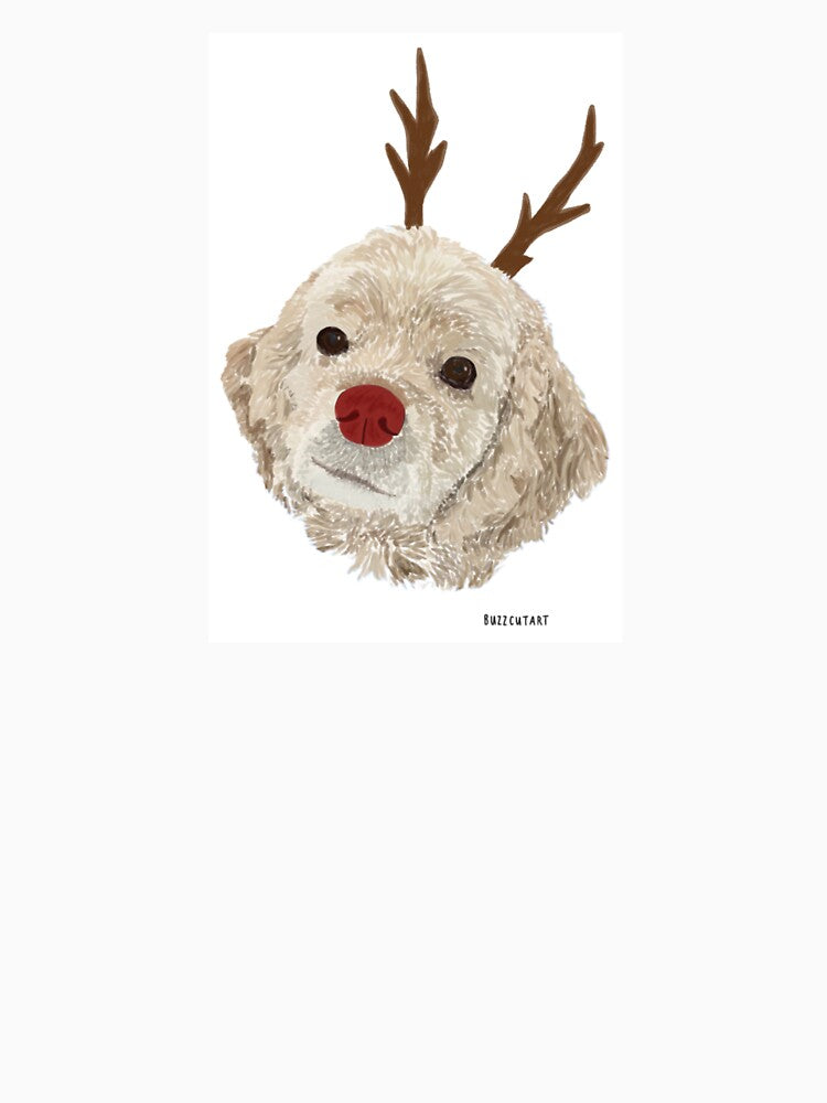 Dog Reindeer by buzzcutart