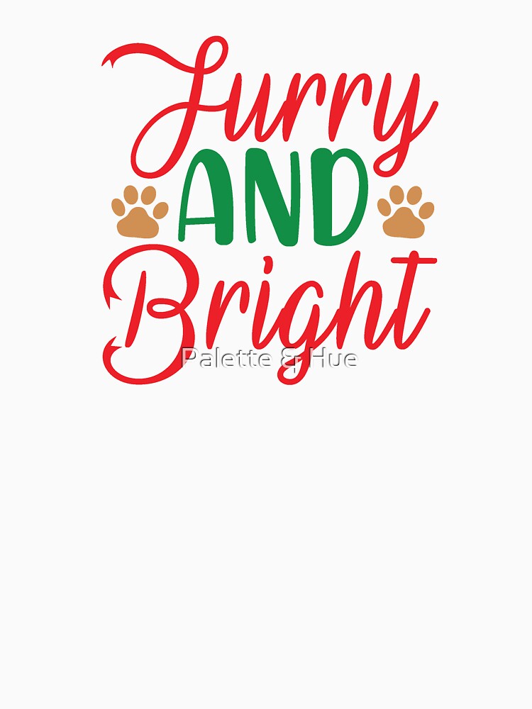 Furry and Bright Christmas Dog Design by Palette & Hue