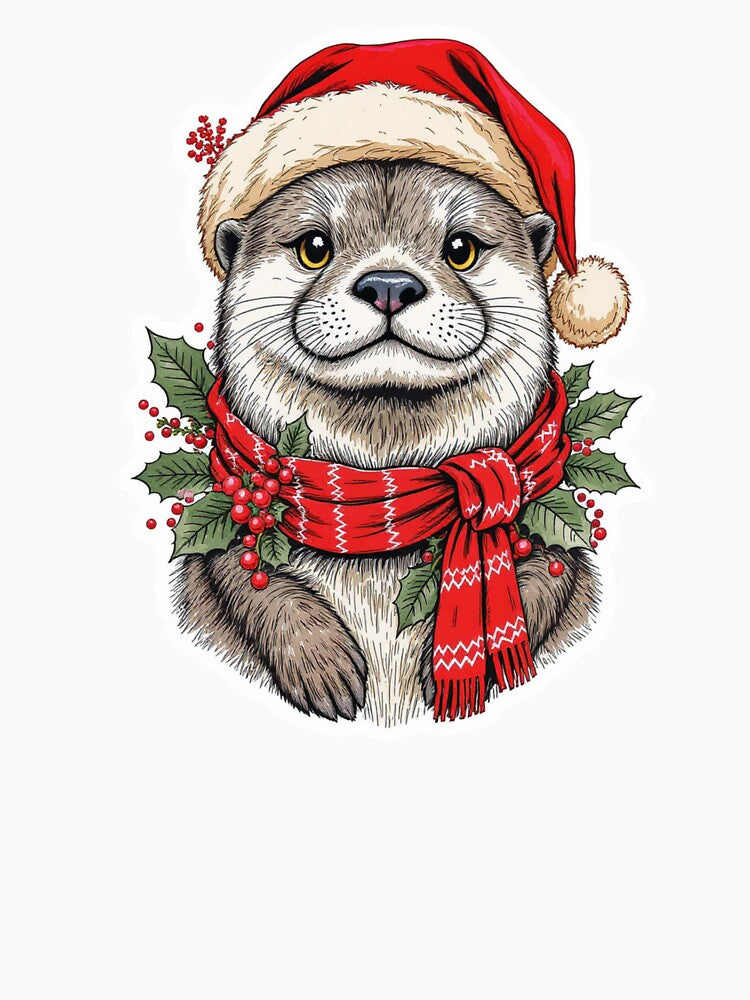 Festive Otter Holiday Cheer by Artur-GrafiTee