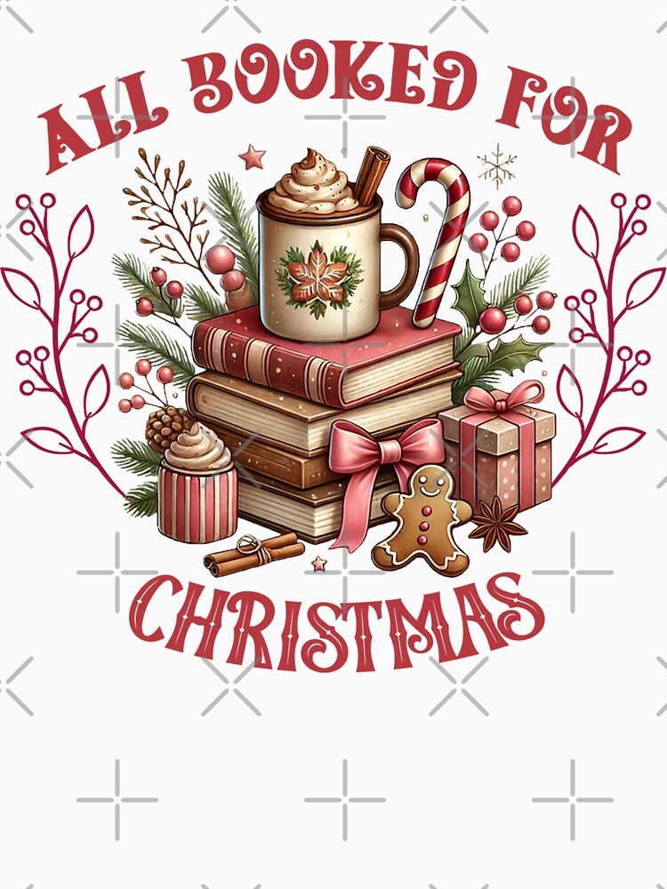 All Booked for Christmas PNG | Coquette Christmas Books Png | Book Lovers Png | Librarian Gift Png by PixelBlooming
