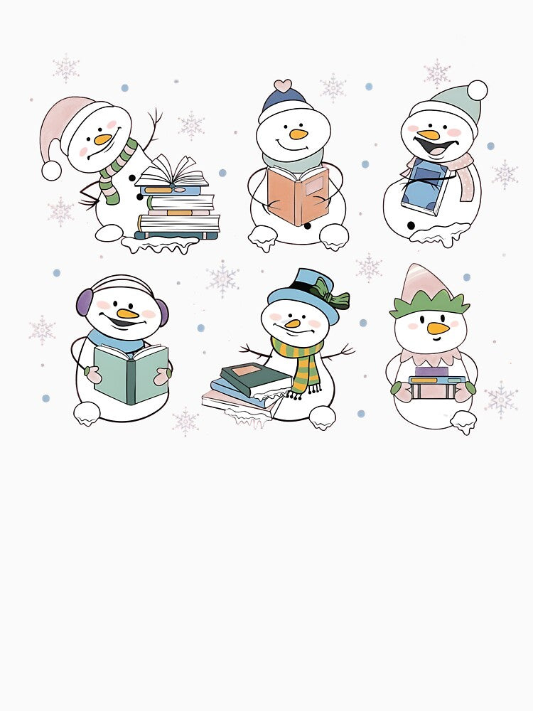 Comfort Book Lover Snowman by Larslundberg