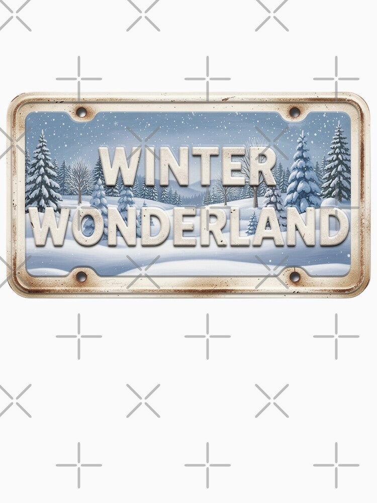 Winter Wonderland Retro Holiday Souvenir Plate by The Souvenir Dept.