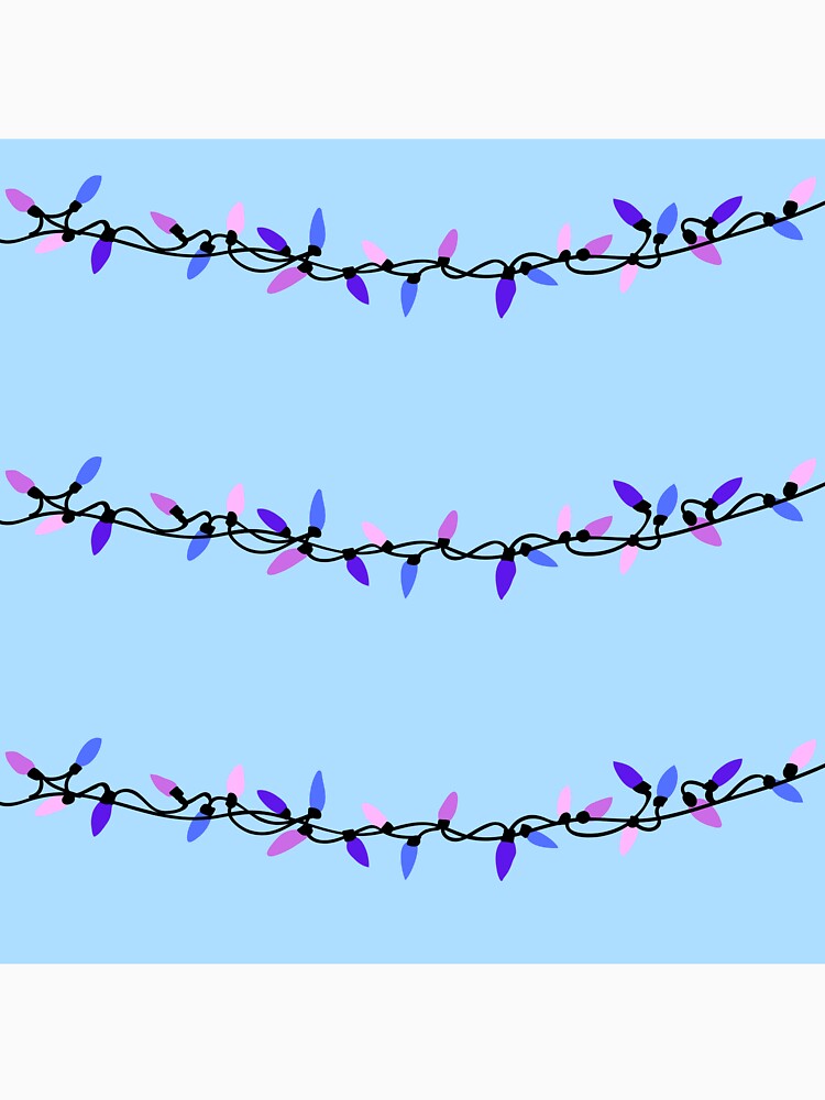 Christmas Lights (Blue Background) by LivChrisDesigns