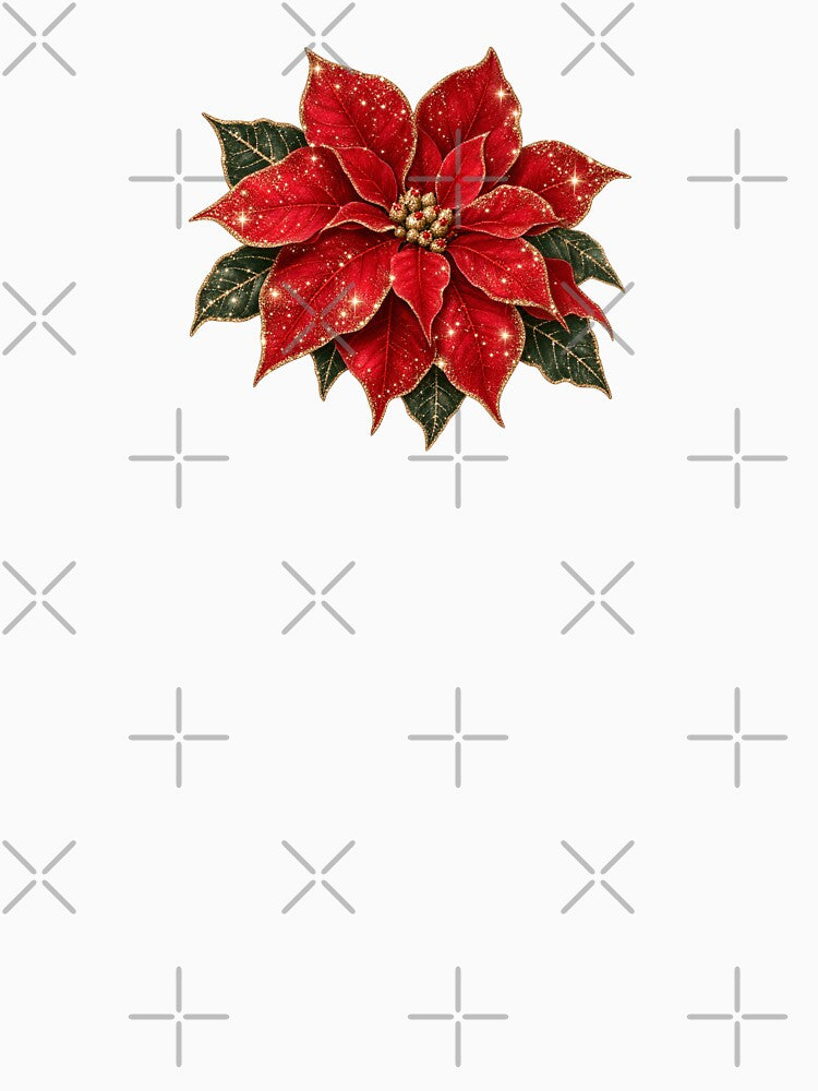 Glittering Red Poinsettia Ornament by MIRANDA CREATIVE