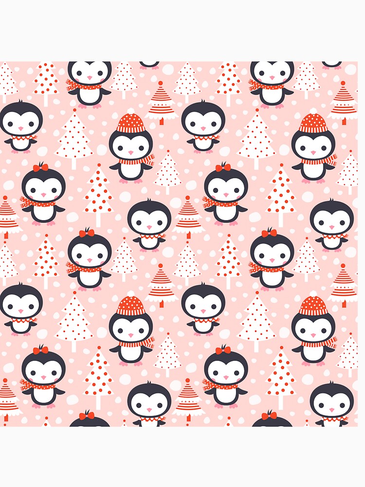 Cute Penguin Christmas tree by AlysaWithArt
