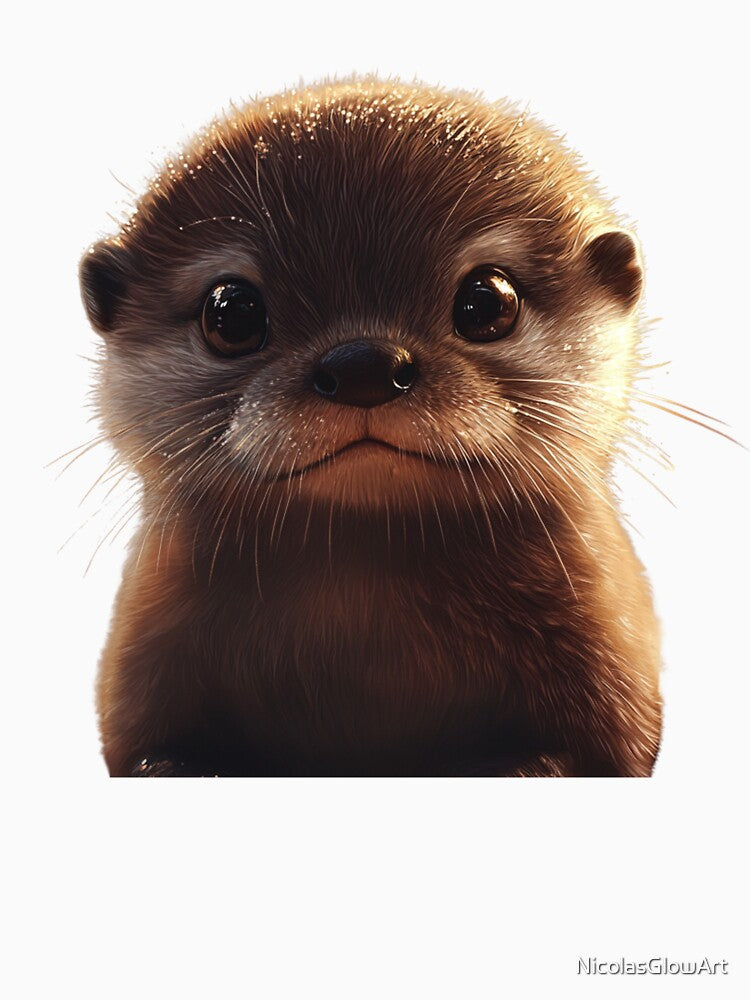 Cute Otter Portrait by NicolasGlowArt