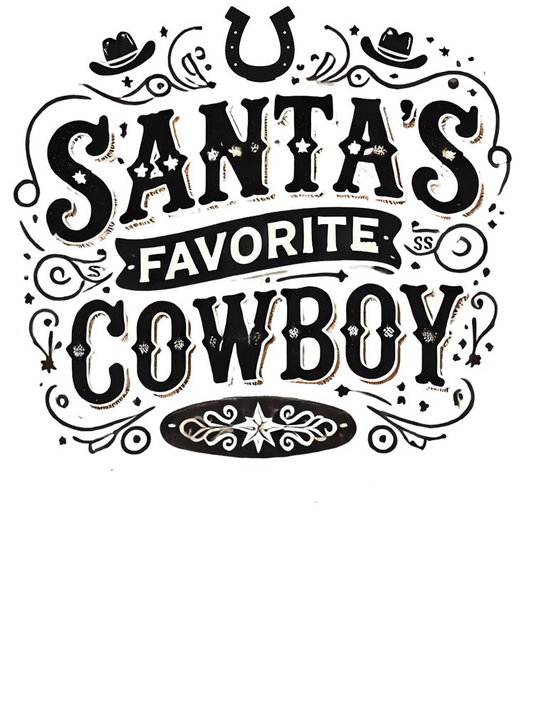 Santa's favorite cowboy Western Christmas spirit by Meandmyshop