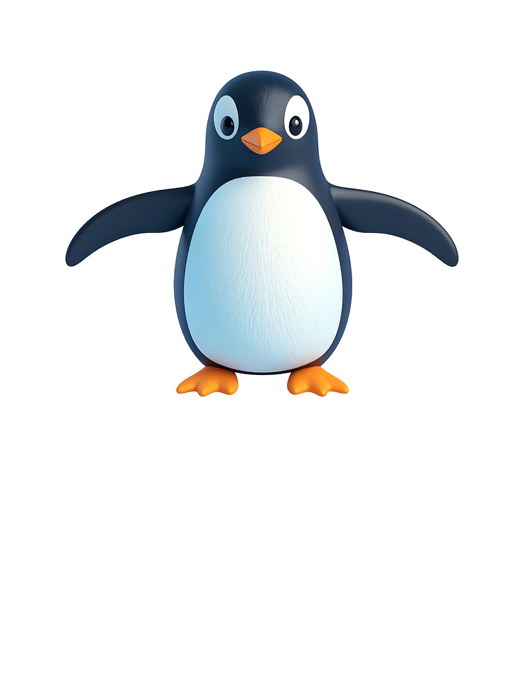 Kawaii Penguin 3D Winter Mascot by Anna_art_space