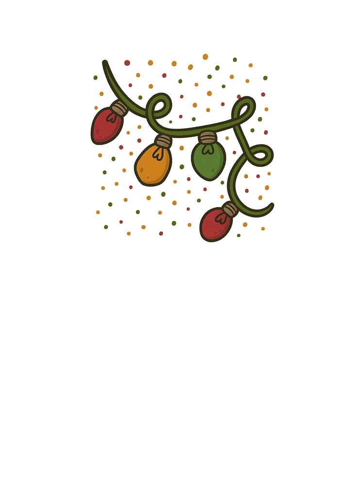 Colourful Christmas Lights – Festive Holiday Doodle by CanSparkleArt