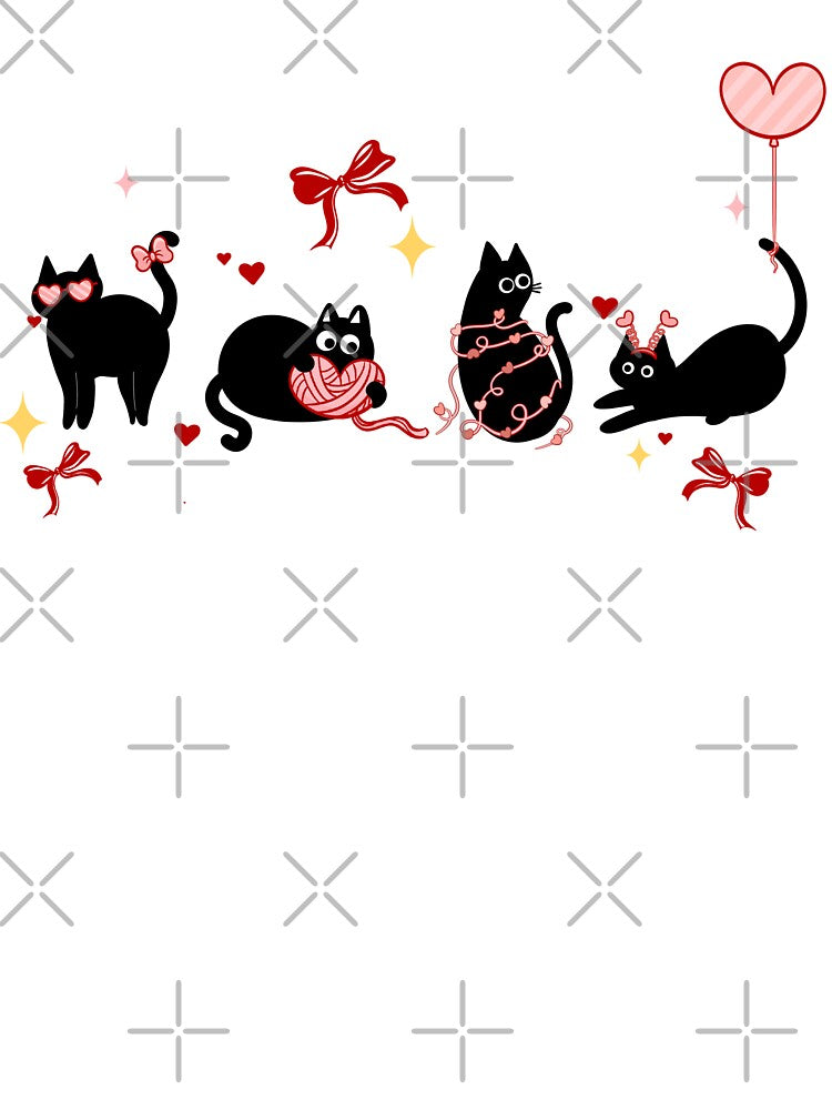 happy Valentine Cute black Cat Lover Gift by Amzkao