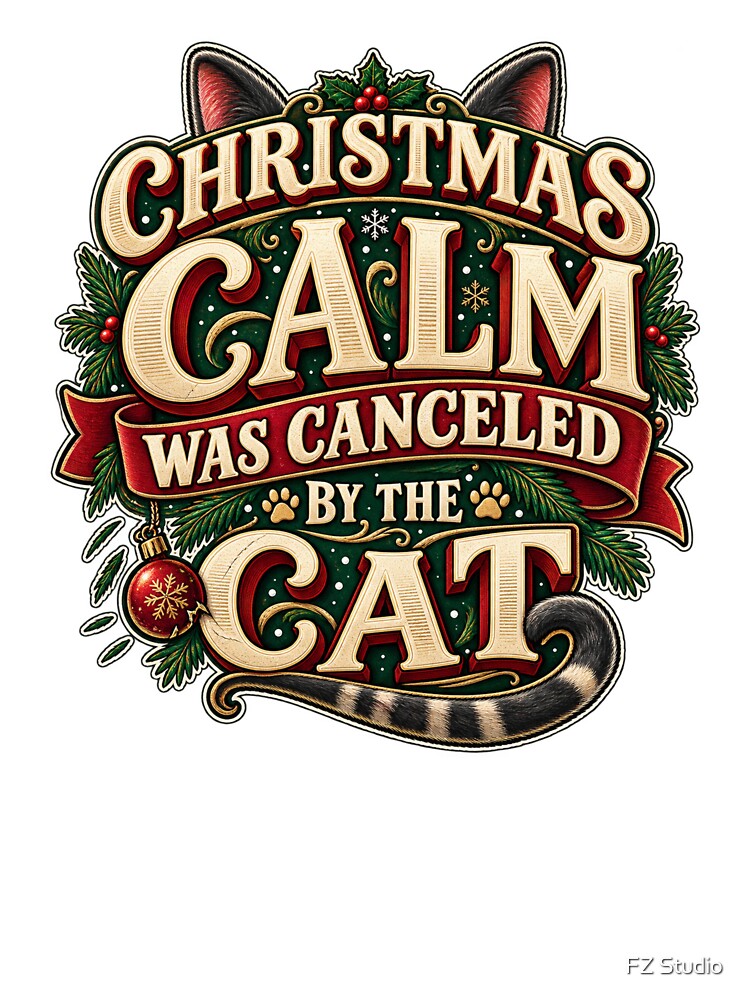 Christmas Calm Canceled By The Cat by FZ Studio