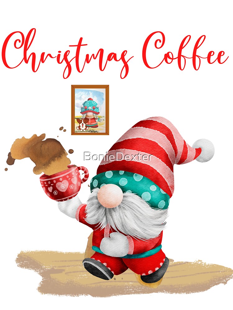 Christmas Coffee Scandinavian Gnomes. Xmas Gift by BonieDexter