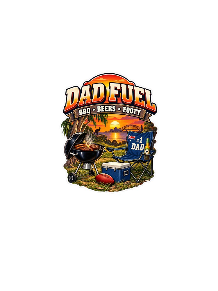 Aussie Dad BBQ Footy Funny Father’s Day Gift by Peak Pop Designs | Funny Gifts, Cozy Art & Cute Animals