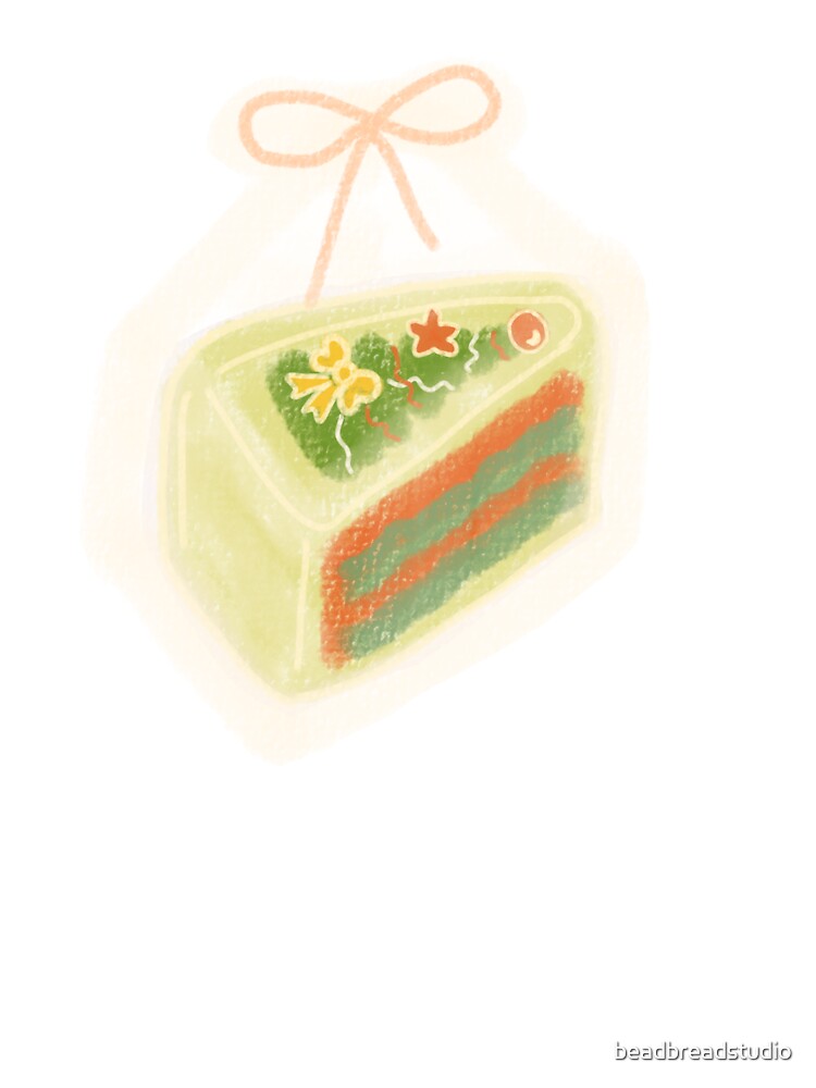 christmas tree cake sticker by beadbreadstudio