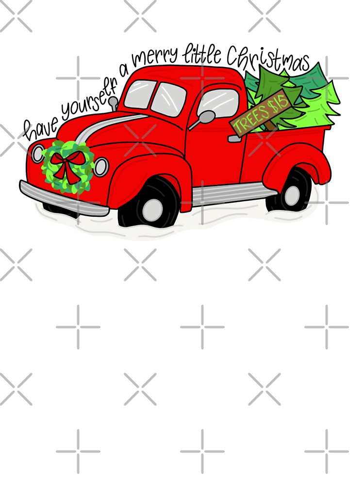 Red Christmas Truck with Trees by MaggieEDoodles